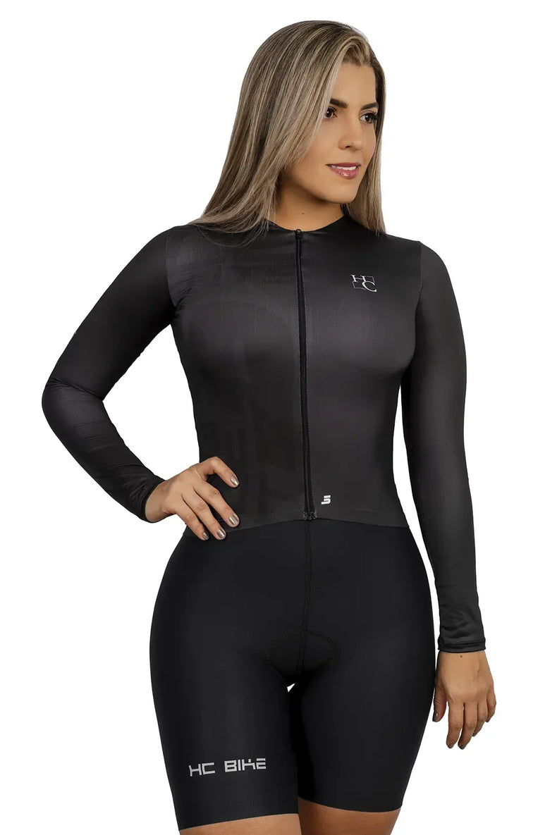JERSEY MANGA LARGA MUJER MARCA HC BIKE 5 ELEMENTOS