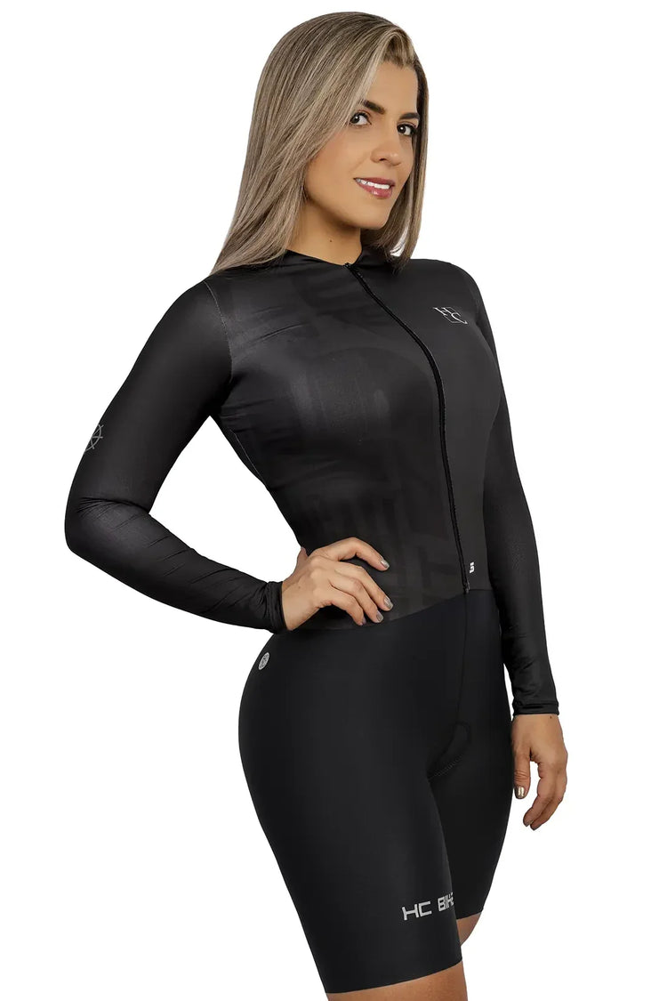 JERSEY MANGA LARGA MUJER MARCA HC BIKE 5 ELEMENTOS